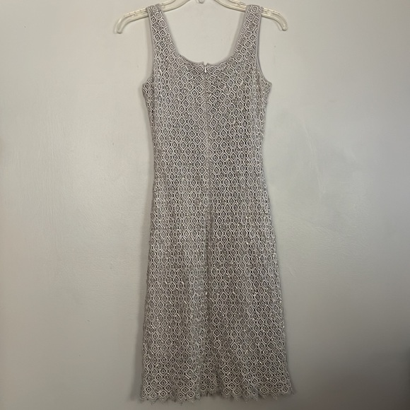 Bieff Basix women silver sleeveless beaded & embroidered cocktail dress - Picture 8 of 11